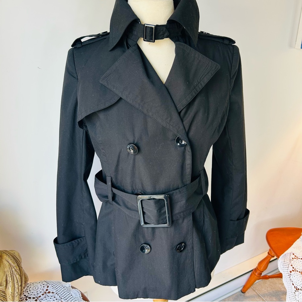 Classic Black Double-Breasted Women's Coat Kenneth Blake